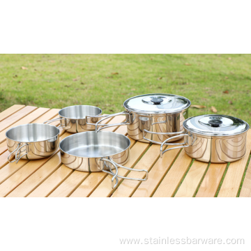 Customized stainless steel Camping Cook Set 2 Person